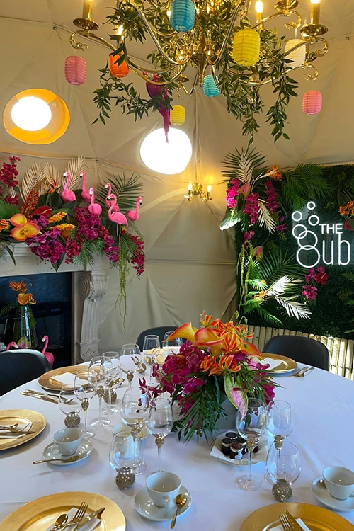 A dome from TruDomes setup for a dinning experience